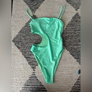 New H&M lime Green Swimsuit with cutout